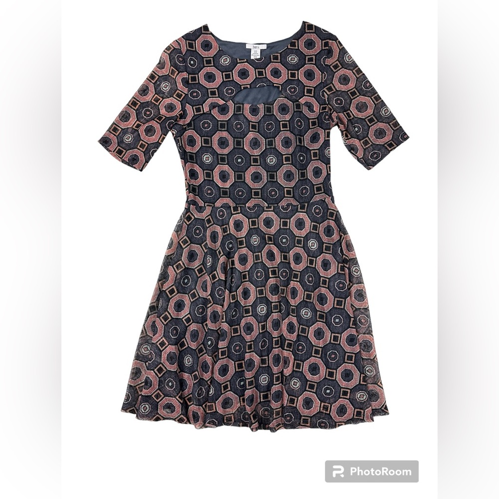 Bar III Reno Mesh Lace Dress Size - L